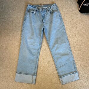 Abercrombie & Fitch Light Blue Straight Leg Jeans 6 long